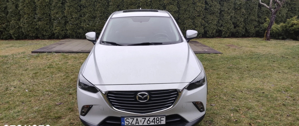 Mazda CX-3 cena 65900 przebieg: 125800, rok produkcji 2016 z Poręba małe 79